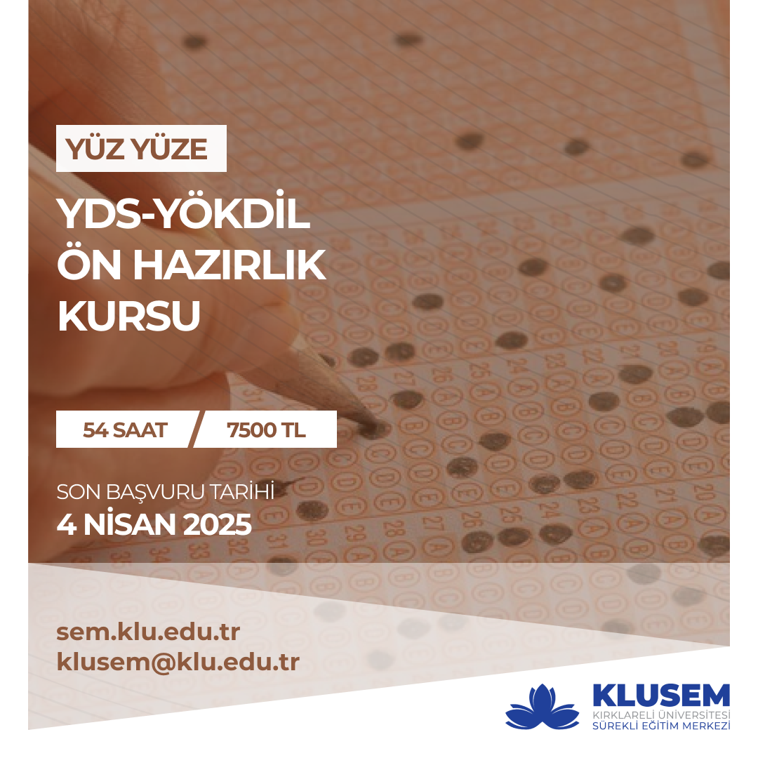 YDS-YÖKDİL Ön Hazırlık Kursu